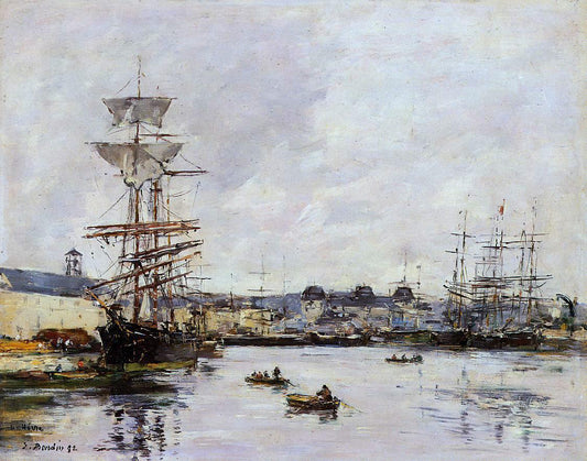  Eugene-Louis Boudin Le Havre, the Casimir Delavigne Basin - Hand Painted Oil Painting