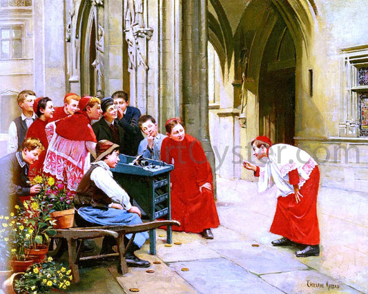  Paul Charles Chocarne-Moreau Le Jeu De La Grenouille - Hand Painted Oil Painting