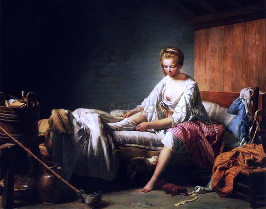  Nicolas-Bernard Lepicier Le Lever de Fanchon - Hand Painted Oil Painting