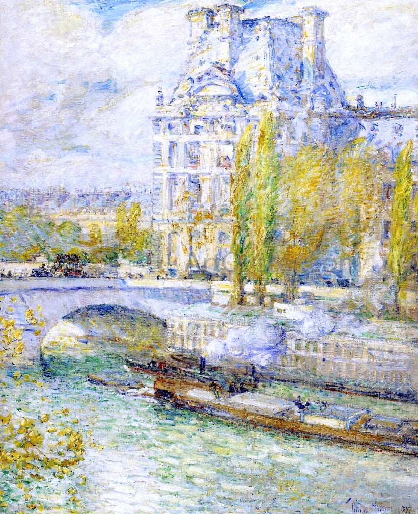  Frederick Childe Hassam Le Louvre et le Pont Royal - Hand Painted Oil Painting