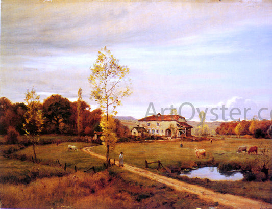  Jean Ferdinand Monchablon Le Petit Moulin, Pres Jonvelle, Hte. Saone - Hand Painted Oil Painting