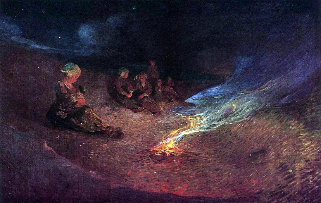  Ferdinand Du Puigaudeau Le Pouldu, Woman Breast Feeding on a Dune - Hand Painted Oil Painting