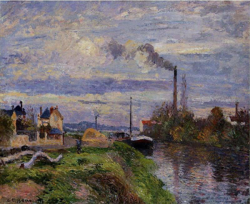  Camille Pissarro Le Quai du Pothuis a Pontoise - Hand Painted Oil Painting