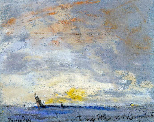  Eugene-Louis Boudin Le Treport - Hand Painted Oil Painting
