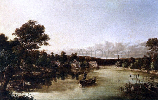  Emile Charles Lambinet Leaving for a Day of Fishing - Hand Painted Oil Painting