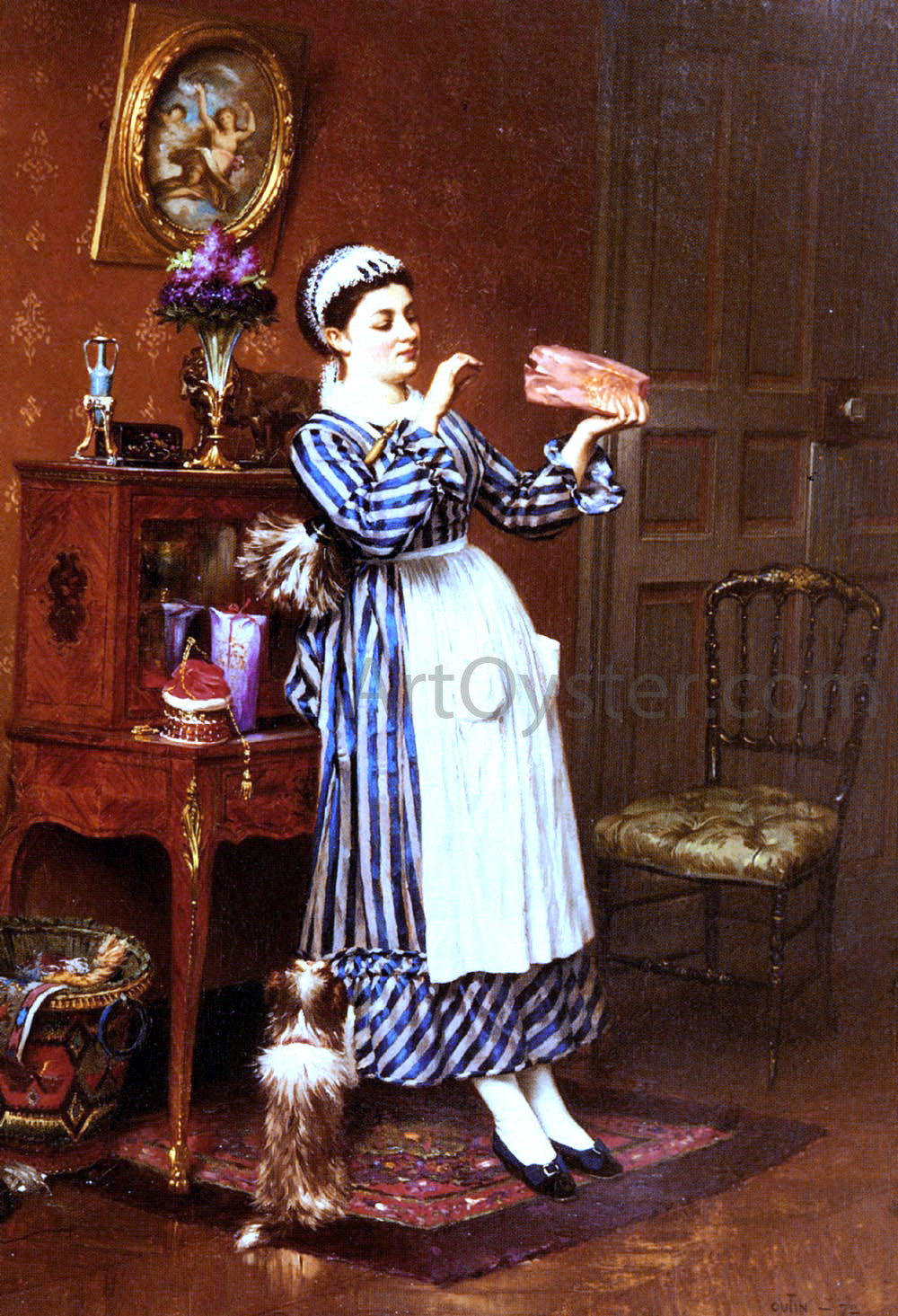  Pierre Outin Les Bonbons de Madame - Hand Painted Oil Painting