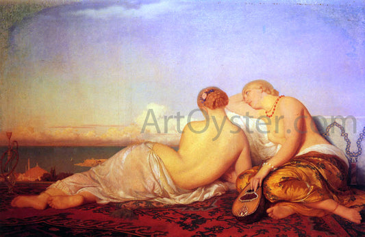  Antoine Ernest Hebert Les Deux Odalisques Contemplant Le Bosphore - Hand Painted Oil Painting