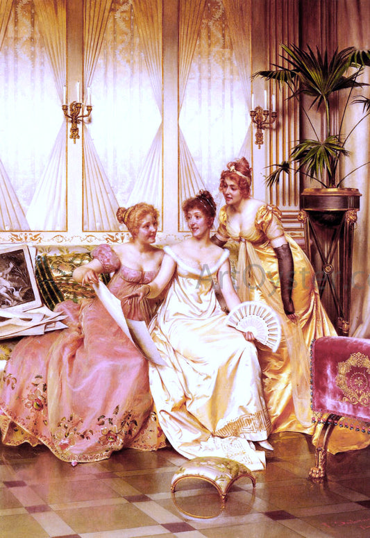  Frederic Soulacroix Les Trois Connaisseuses - Hand Painted Oil Painting