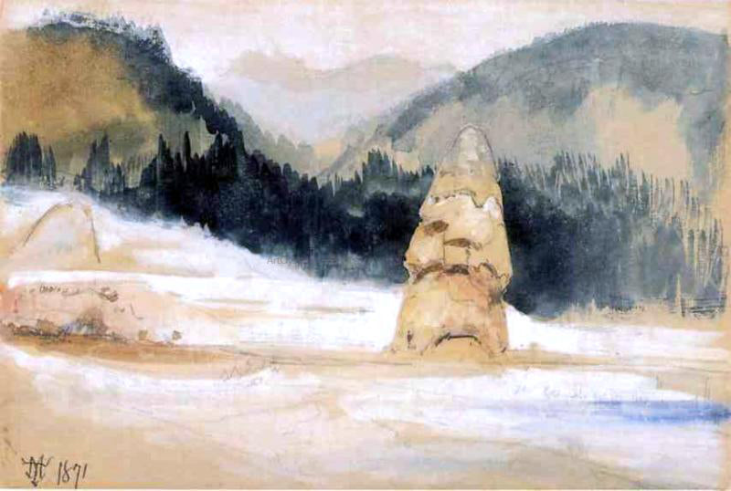  Thomas Moran Liberty Cap and Clematis Gulch - Hand Painted Oil Painting