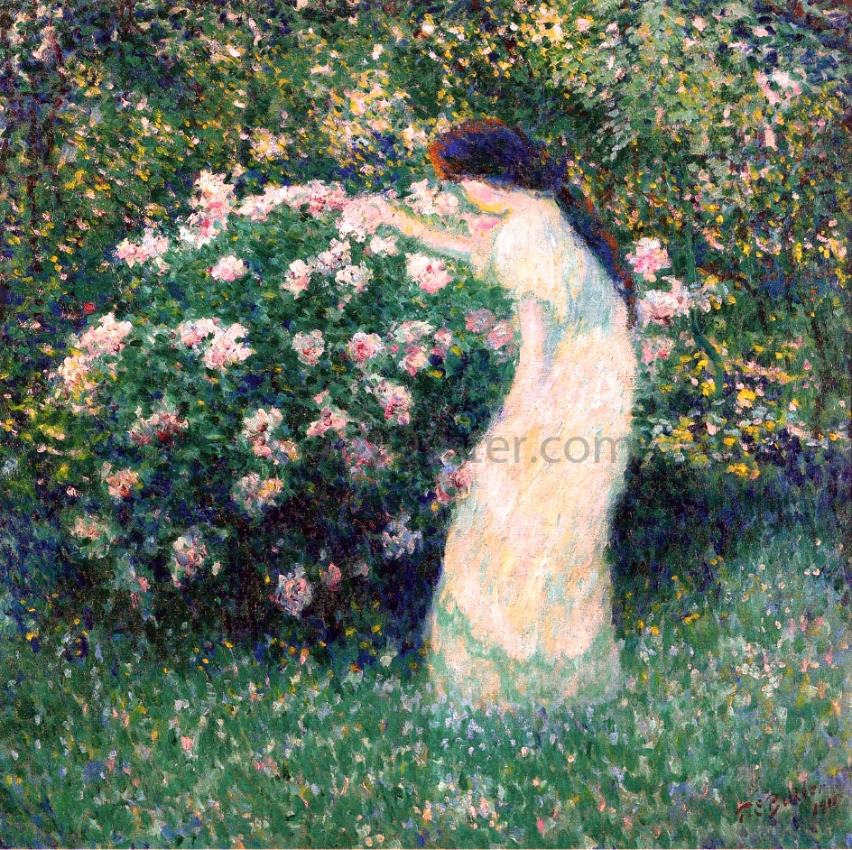  Theodore Earl Butler Lili Butler in Claude Monet's Garden - Hand Painted Oil Painting
