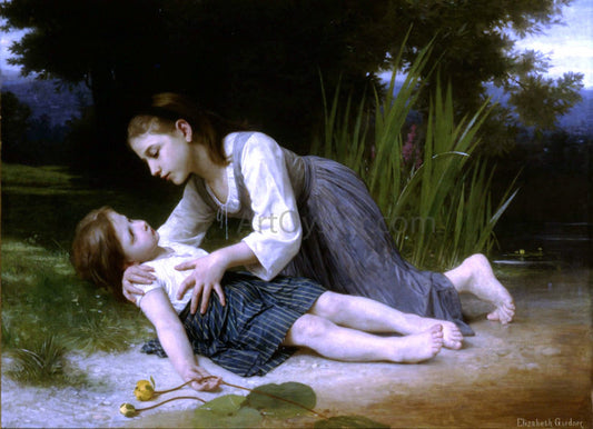  Elizabeth Gardner Bouguereau L'imprudente - Hand Painted Oil Painting