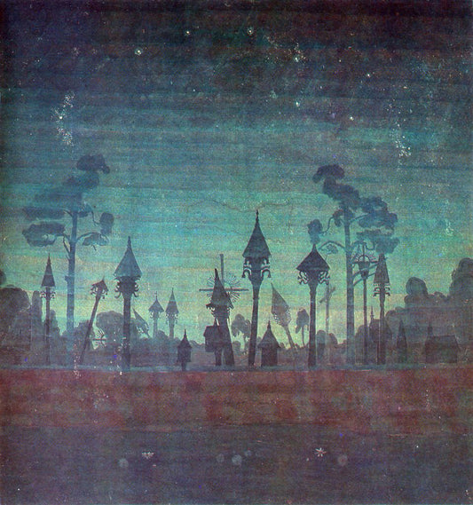  Mikalojus Ciurlionis Lithuanian Graveyard - Hand Painted Oil Painting