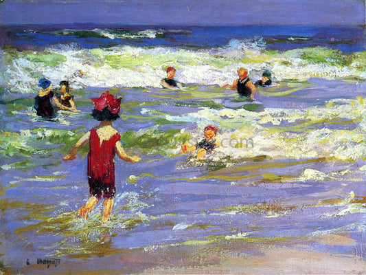  Edward Potthast Little Sea Bather - Hand Painted Oil Painting