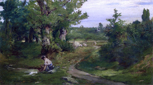  Walter Shirlaw Little Shepherd - Hand Painted Oil Painting