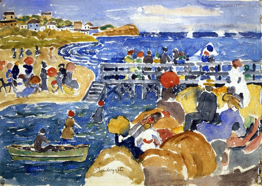  Maurice Prendergast Long Beach - Hand Painted Oil Painting