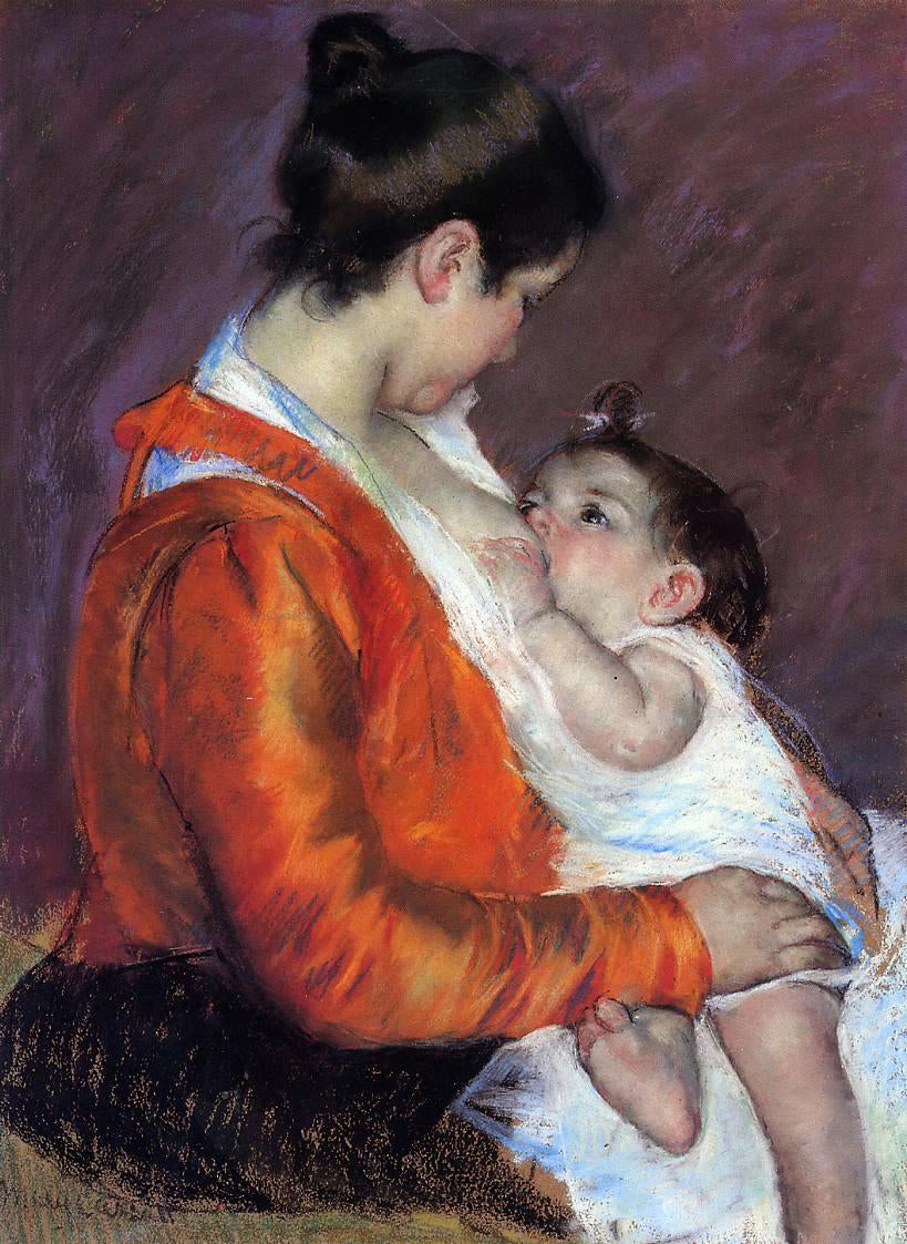  Mary Cassatt Louise Nursing Her Child - Hand Painted Oil Painting