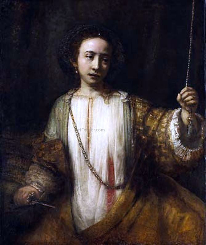  Rembrandt Van Rijn Lucretia - Hand Painted Oil Painting