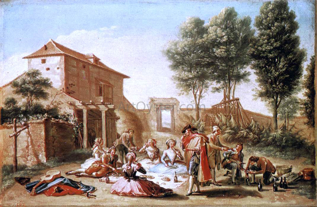 Francisco Bayeu Y Subias Lunch on the Field - Hand Painted Oil Painting