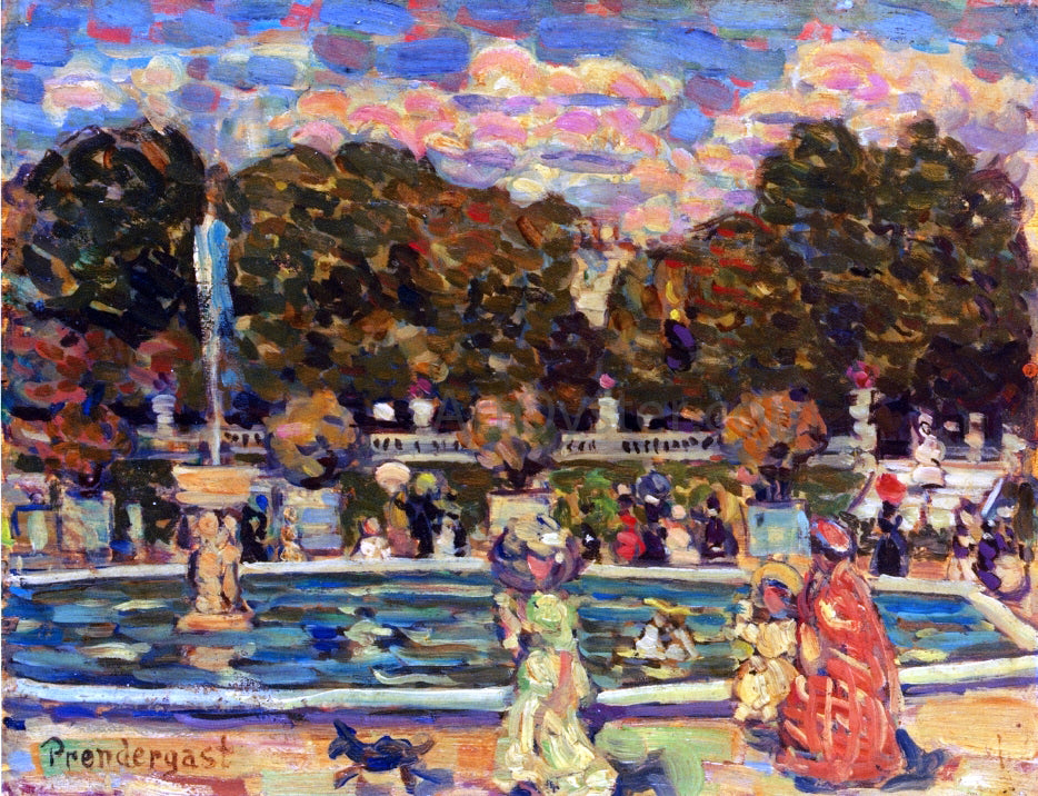  Maurice Prendergast Luxembourg Gardens - Hand Painted Oil Painting