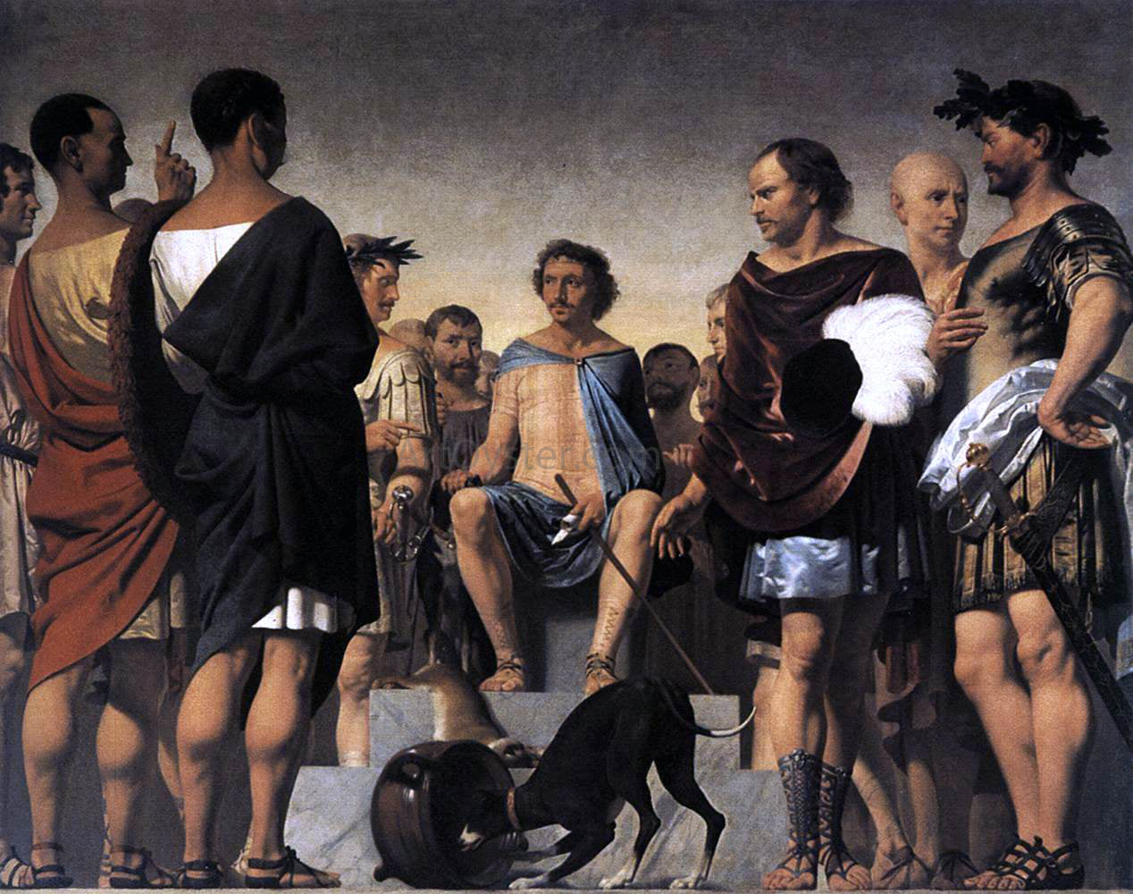  Caesar Van Everdingen Lycurgus Demonstrates the Benefits of Education - Hand Painted Oil Painting