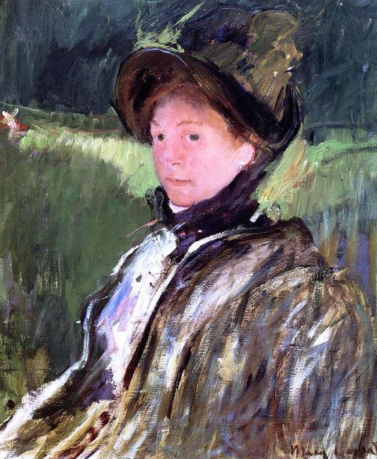  Mary Cassatt Lydia Cassatt in a Green Bonnet and a Coat - Hand Painted Oil Painting