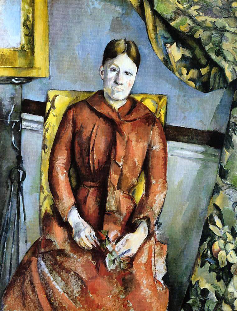  Paul Cezanne Madame Cezanne in a Yellow Chair - Hand Painted Oil Painting