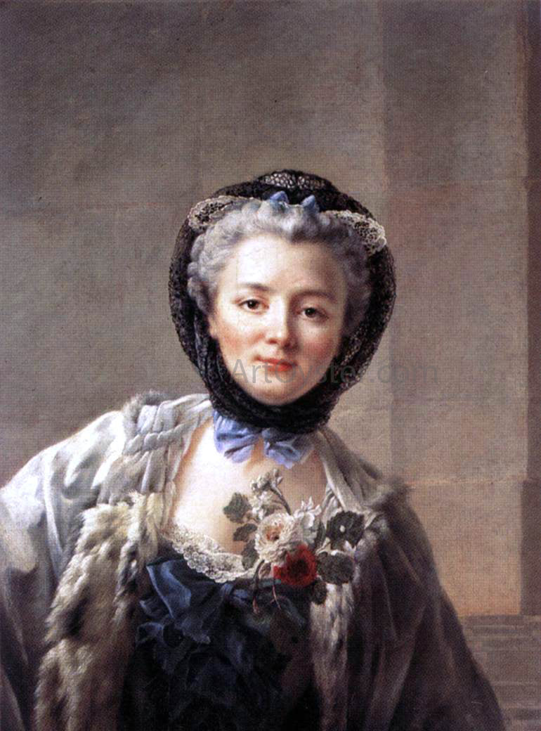  Francois-Hubert Drouais Madame Drouais, Wife of the Artist - Hand Painted Oil Painting