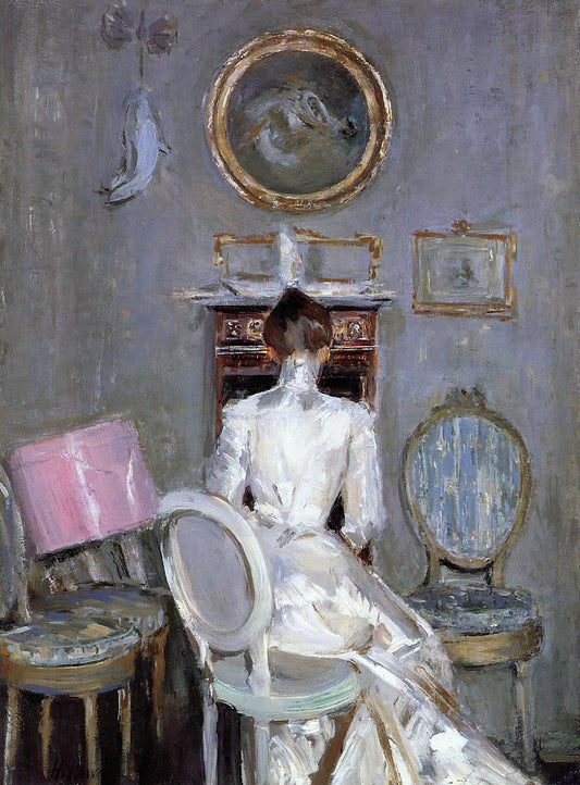  Paul Cesar Helleu Madame Helleu in Her Husband's Studio - Hand Painted Oil Painting
