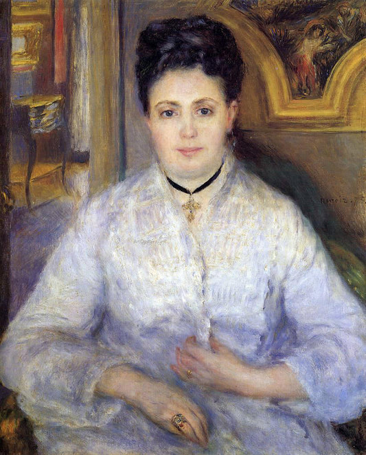  Pierre Auguste Renoir Madame Victor Chocquet - Hand Painted Oil Painting