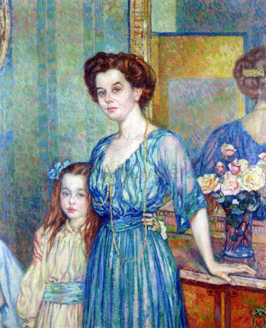  Theo Van Rysselberghe Madame Von Bodenhausen avec son enfant Luli - Hand Painted Oil Painting