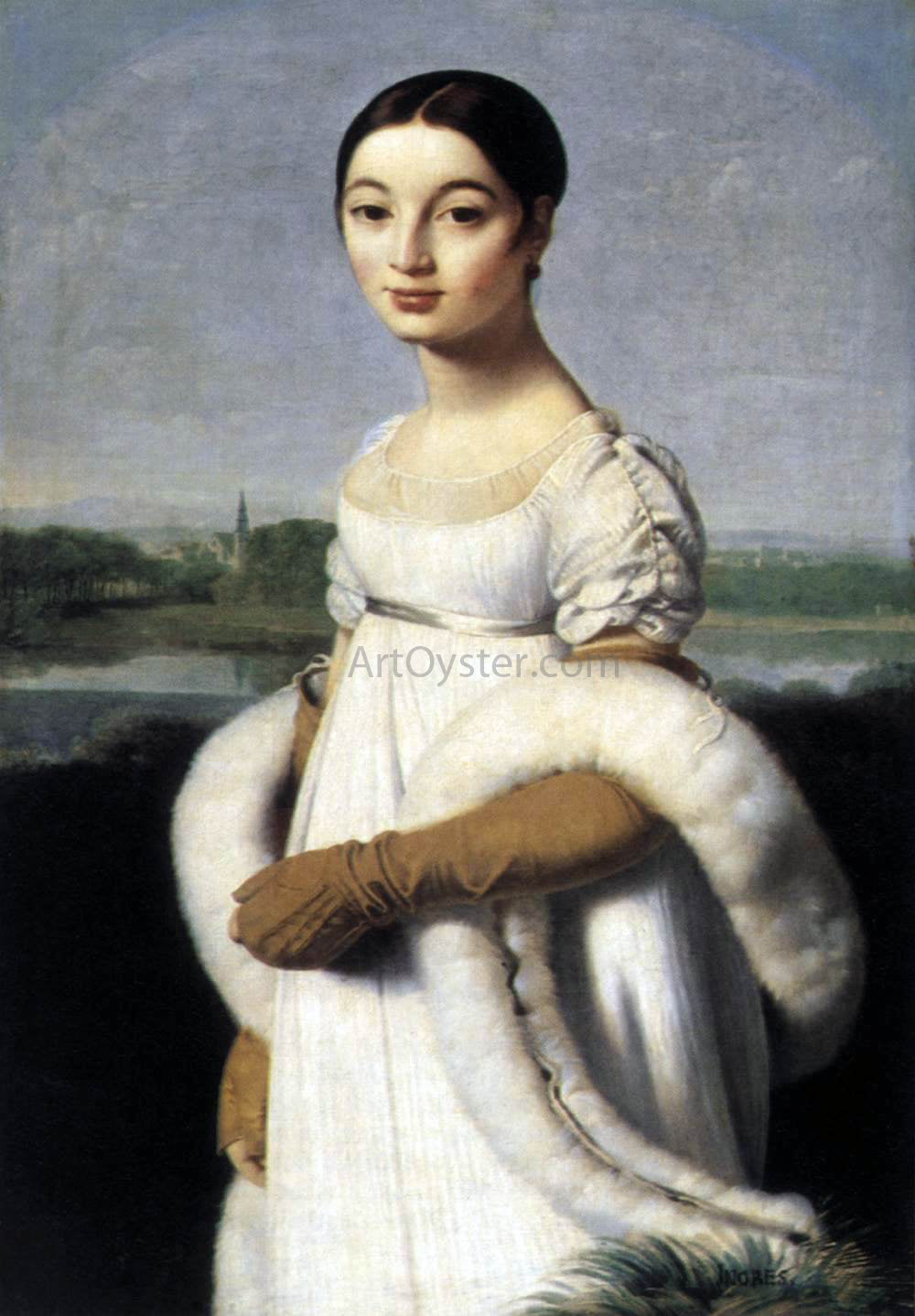  Jean-Auguste-Dominique Ingres Mademoiselle Caroline Riviere - Hand Painted Oil Painting