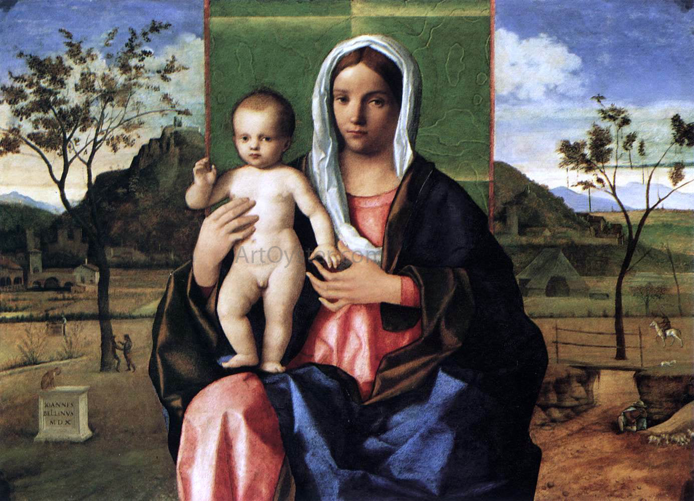  Giovanni Bellini Madonna and Child Blessing - Hand Painted Oil Painting
