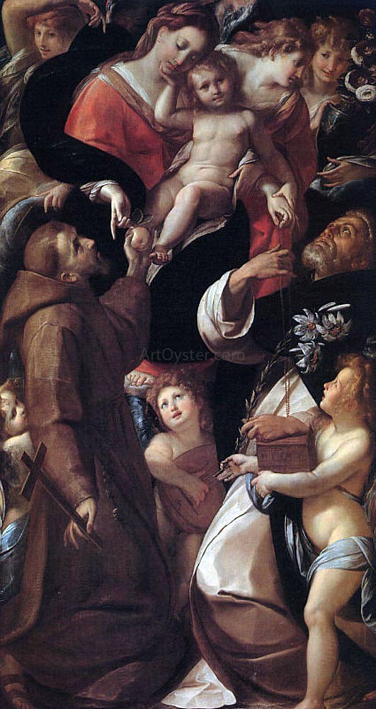  Giulio Cesare Procaccini Madonna and Child with Saints and Angels - Hand Painted Oil Painting