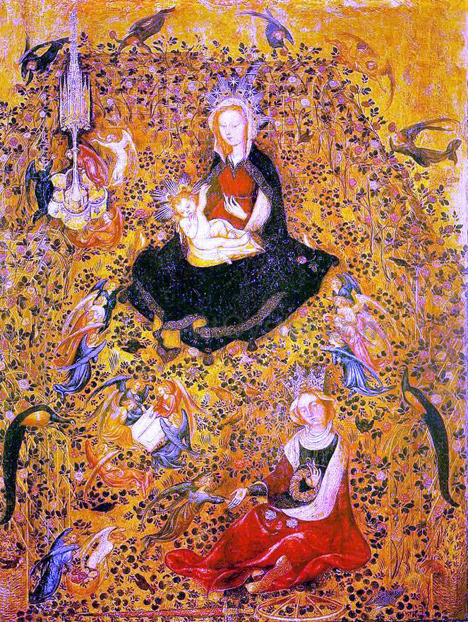  Stefano Da zevio Madonna in the Rosary - Hand Painted Oil Painting