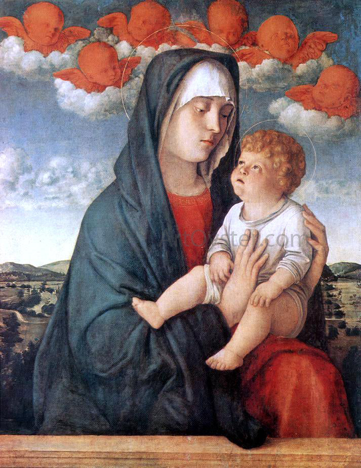 Giovanni Bellini Madonna of Red Angels - Hand Painted Oil Painting