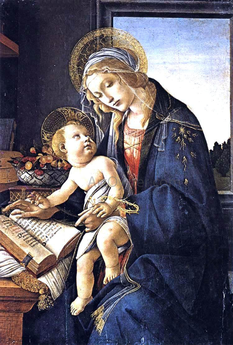  Sandro Botticelli Madonna of the Book (Madonna del Libro) - Hand Painted Oil Painting