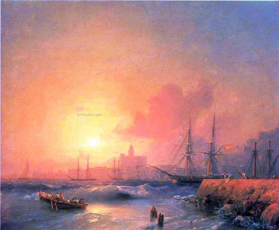  Ivan Constantinovich Aivazovsky Malaga - Hand Painted Oil Painting