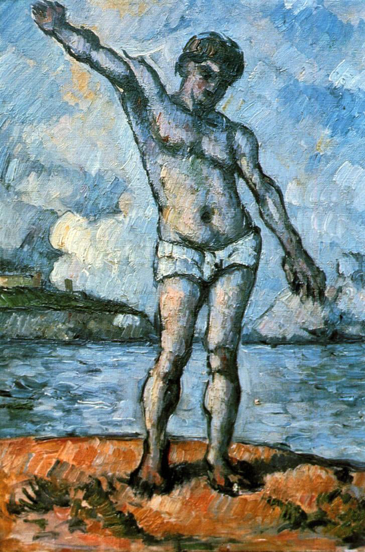  Paul Cezanne Man Standing, Arms Extended - Hand Painted Oil Painting