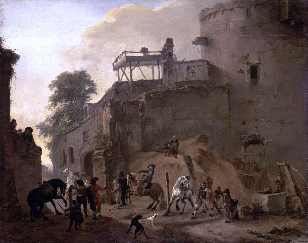  Philips Wouwerman Manege Riding in the Open Air - Hand Painted Oil Painting