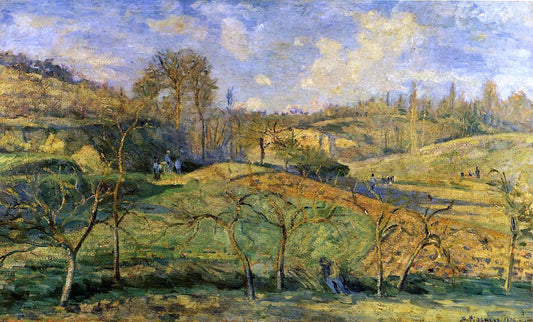  Camille Pissarro March Sun, Pontoise - Hand Painted Oil Painting