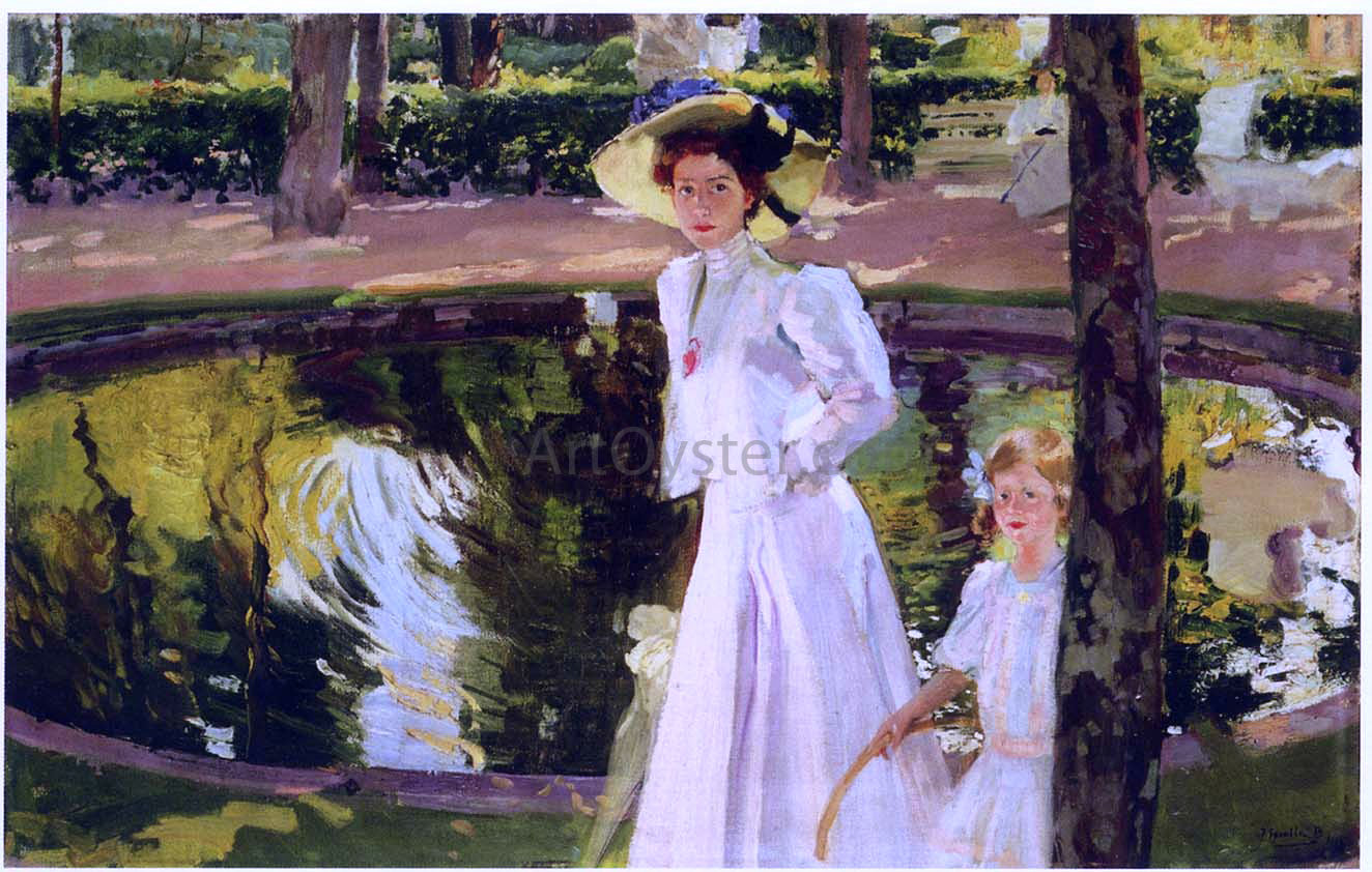  Joaquin Sorolla Y Bastida Marian in the Gardens, la Granja - Hand Painted Oil Painting