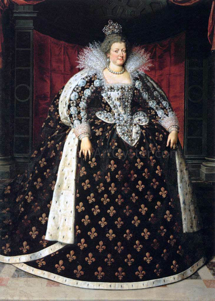  The Younger Frans Pourbus Marie de Medicis, Queen of France - Hand Painted Oil Painting