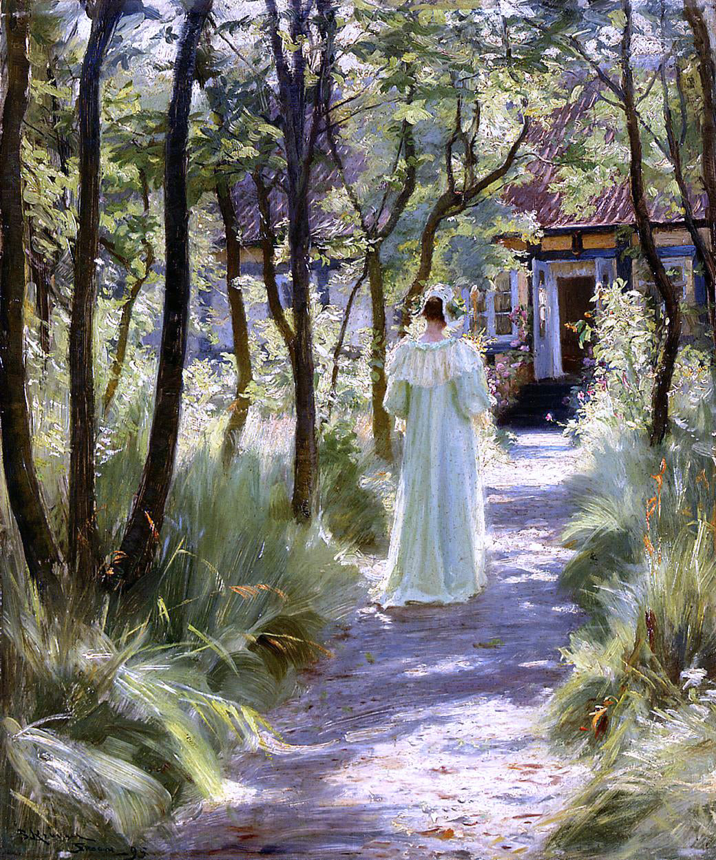  Peder Severin Kroyer Marie in the Garden - Hand Painted Oil Painting