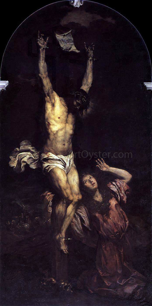  Giovanni Battista Langetti Mary Magdalene at the Foot of the Cross - Hand Painted Oil Painting