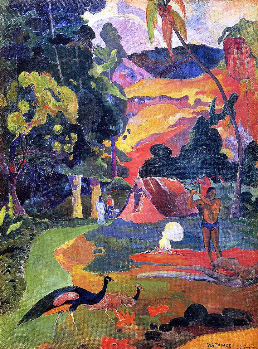  Paul Gauguin Matamoe (also known as Landscape with Peacocks) - Hand Painted Oil Painting