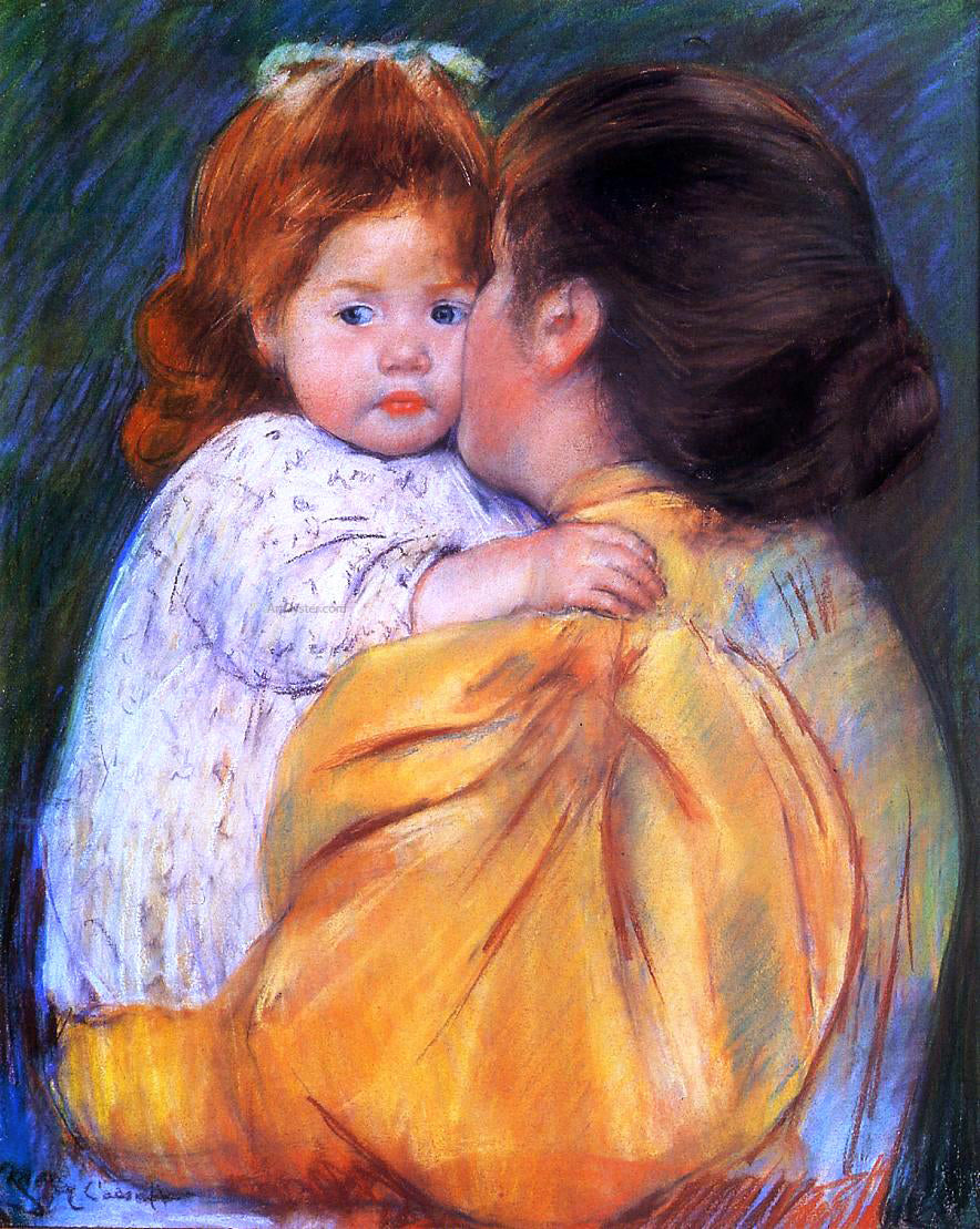  Mary Cassatt Maternal Kiss - Hand Painted Oil Painting