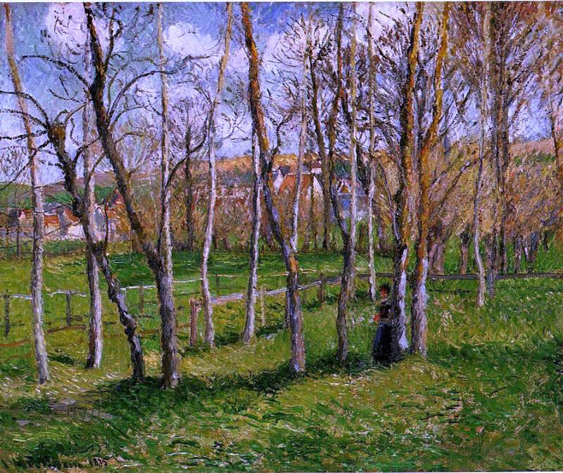  Camille Pissarro Meadow at Bazincourt - Hand Painted Oil Painting