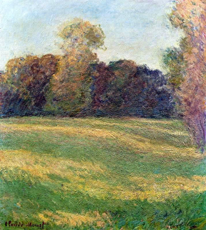  Claude Oscar Monet Meadow in the Sun, at Giverny - Hand Painted Oil Painting