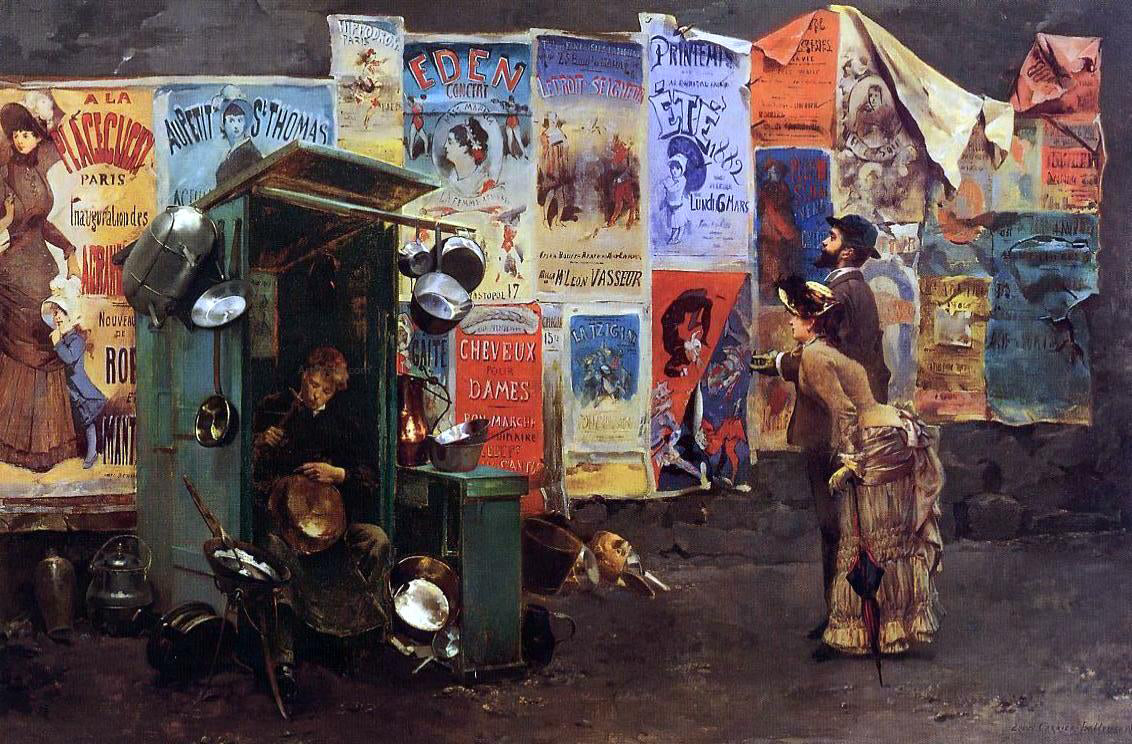  Louis-Robert Carrier-Belleuse Mending the Pots - Hand Painted Oil Painting