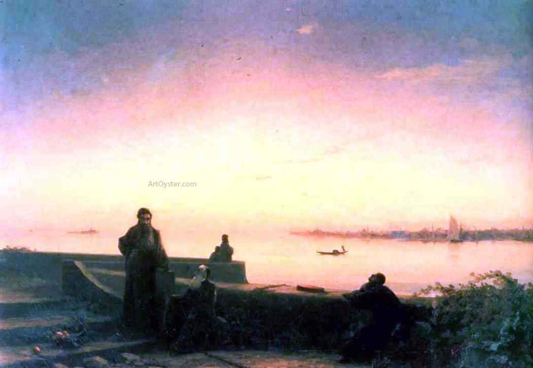  Ivan Constantinovich Aivazovsky Mhitarists on Island of St. Lazarus - Hand Painted Oil Painting